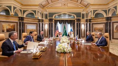 Russian Foreign Minister Sergei Lavrov Meets with US Secretary of State Marco Rubio in Saudi.